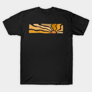 Retro Sunset Waves T-Shirt